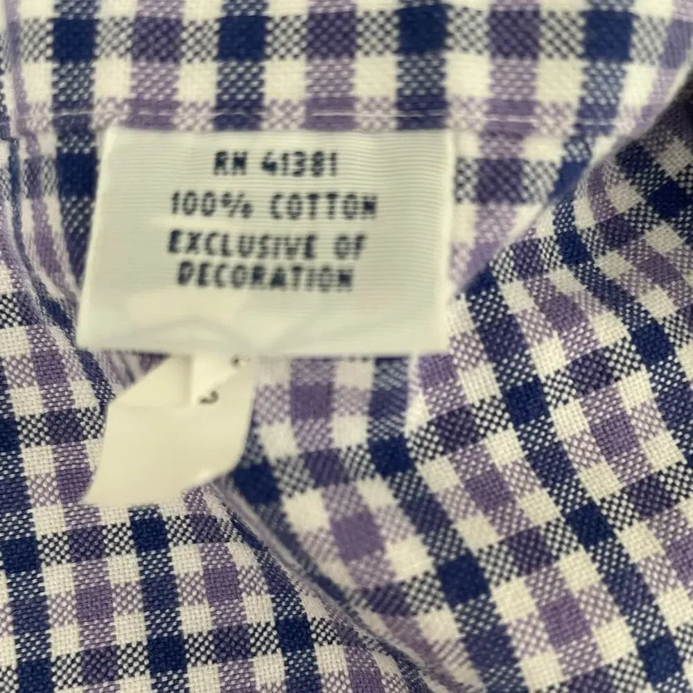 Ralph Lauren Mens Shirt L‎ Checked Plaid Button Up Preppy Travel Office Casual